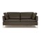 Leather Three-Seater Dark Grey Sofa from Brühl Alba 1