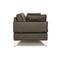 Leather Three-Seater Dark Grey Sofa from Brühl Alba 8