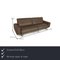 50 Leather Four Seater Grey Taupe Sofa from Rolf Benz 2