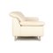 Leather Sofa Set in Cream with Stool, Set of 2 11