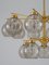 Swedish Chandeliers in Brass and Glass attributed to Holger Johansson, 1970s 8