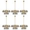 Swedish Chandeliers in Brass and Glass attributed to Holger Johansson, 1970s 1