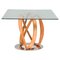 Walnut and Glass Infinity Dining Table by Stefano Bigi, 2010s, Image 1