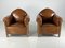 Art Deco Club Chairs in Sheep Leather, Set of 2 1