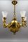 Lampadario Art Déco in bronzo e vetro satinato, 1920, Immagine 19