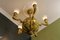 Lampadario Art Déco in bronzo e vetro satinato, 1920, Immagine 10