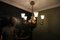 Lampadario Art Déco in bronzo e vetro satinato, 1920, Immagine 13