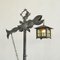 Brutalist Fish Lantern Floor Lamp in Wrought Iron, 1960s, Image 3