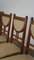 Chaises de Salle à Manger Art Nouveau en Cuir Skaï Clair, Set de 4 11