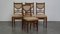 Art Nouveau Dining Room Chairs in Light Skai Leather Upholstery, Set of 4 2