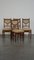 Art Nouveau Dining Room Chairs in Light Skai Leather Upholstery, Set of 4 3