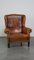 Vintage Leather Wing Chair, Image 2