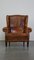 Vintage Leather Wing Chair, Image 3