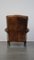 Vintage Leather Wing Chair, Image 5