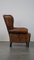 Vintage Leather Wing Chair, Image 4