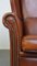 Brown Leather Wing Chair, Image 10