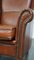 Brown Leather Wing Chair 11