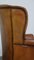 Brown Leather Wing Chair 12