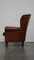 Brown Leather Wing Chair 6