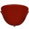 Arne Jacobsen Swan Chair in Red Aura Leather, 2000s 8