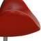 Sedia Swan di Arne Jacobsen in pelle rossa, inizio XXI secolo, Immagine 14