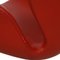 Sedia Swan di Arne Jacobsen in pelle rossa, inizio XXI secolo, Immagine 10