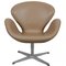 Swan Chair in Beige Essential Leather from Arne Jacobsen, Image 1