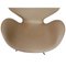 Swan Chair aus beigefarbenem Essential Leder von Arne Jacobsen 13