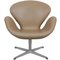 Swan Chair aus beigefarbenem Essential Leder von Arne Jacobsen 1