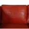 2-Sitzer 2332 Sofa aus indisch rotem Anilinleder von Børge Mogensen 13