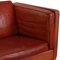 2-Sitzer 2332 Sofa aus indisch rotem Anilinleder von Børge Mogensen 10