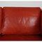 2-Sitzer 2332 Sofa aus indisch rotem Anilinleder von Børge Mogensen 11