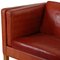 2-Sitzer 2332 Sofa aus indisch rotem Anilinleder von Børge Mogensen 12