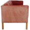 3 Seater 2333 Sofa in Indian Red Aniline Leather from Børge Mogensen 2
