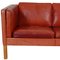 3 Seater 2333 Sofa in Indian Red Aniline Leather from Børge Mogensen 11
