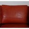 Sofá de tres plazas 2333 de cuero anilina rojo de la India de Børge Mogensen, Imagen 19