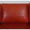 Sofá de tres plazas 2333 de cuero anilina rojo de la India de Børge Mogensen, Imagen 17