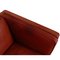 Sofá de tres plazas 2333 de cuero anilina rojo de la India de Børge Mogensen, Imagen 28