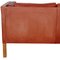 3 Seater 2333 Sofa in Indian Red Aniline Leather from Børge Mogensen 8