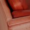 Sofá de tres plazas 2333 de cuero anilina rojo de la India de Børge Mogensen, Imagen 14