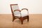 Gepolsterter Sessel aus Holz, Schichtholz, Verchromtes Stahlrohr mit Volz Kissen 1