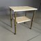 Vintage Italian Bedside Tables in Travertine Marble and Brass, Set of 2, Image 1