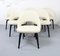 Vintage Executive Chairs in Ivory Leather by Eero Saarinen for Knoll International, Set of 6, Image 2