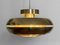 Lampada a sospensione in alluminio dorato di T. Røste & Co., anni '60, Immagine 8