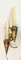 Lámpara de pared austriaca de bronce dorado con velas de vidrio, años 50, Imagen 2