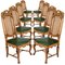 Venetian Chippendale Chairs in Walnut, 1960s, Set of 8 1
