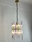 Lámpara de araña italiana vintage de latón y cristal de Murano, años 60, Imagen 7