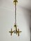 Vintage Italian Chandelier in Brass and Murano Glass, 1960s 13
