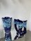 Blue Vallauris Fatlava Vases, 1960s, Set of 2 1
