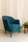 Danish Modern Easy Chair in Teal Blue, 1950s, Image 16